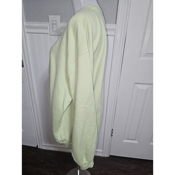 Women's Lime Green Sweater with Snowman Design - Picture 3 of 8